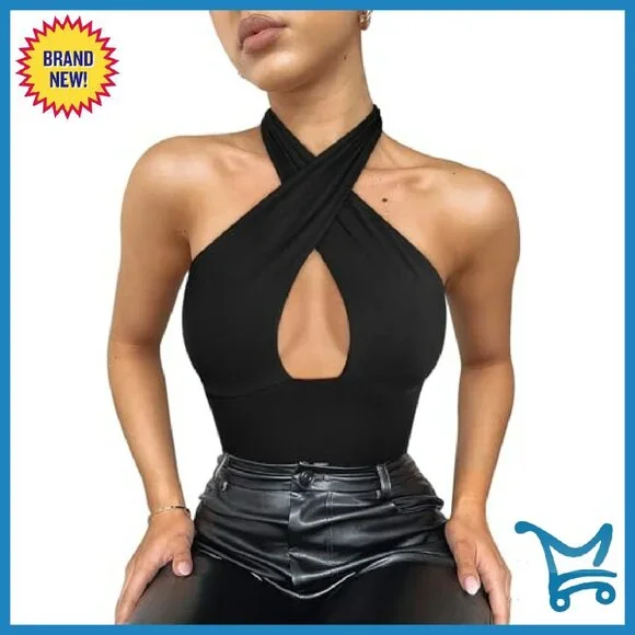 V-Neck Sleeveless Slimming Tank Top Bodysuit, Double Lined, Going Out